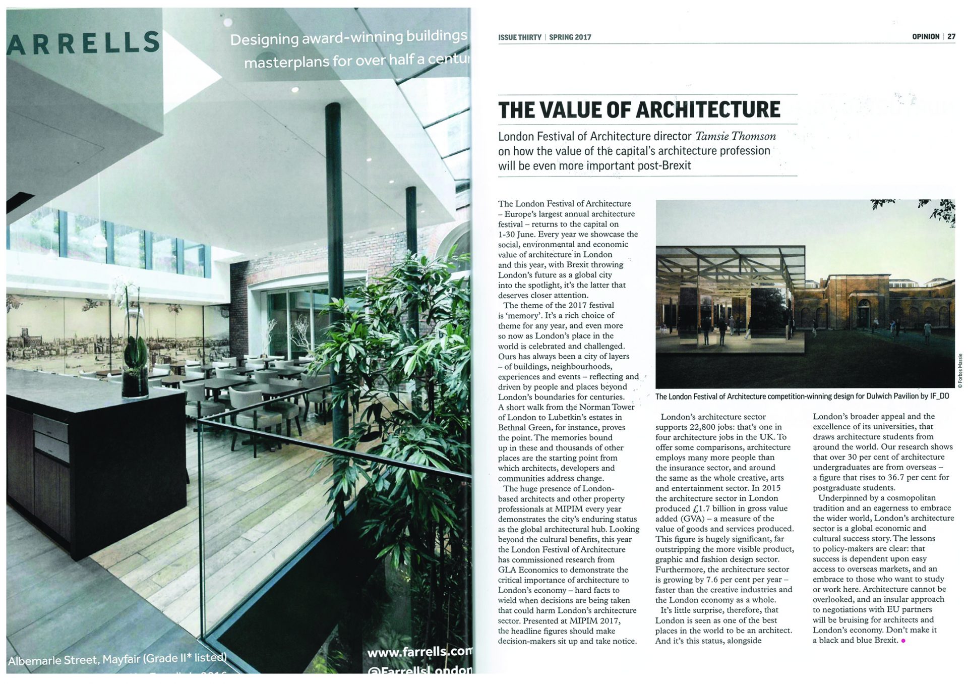 The value of architecture